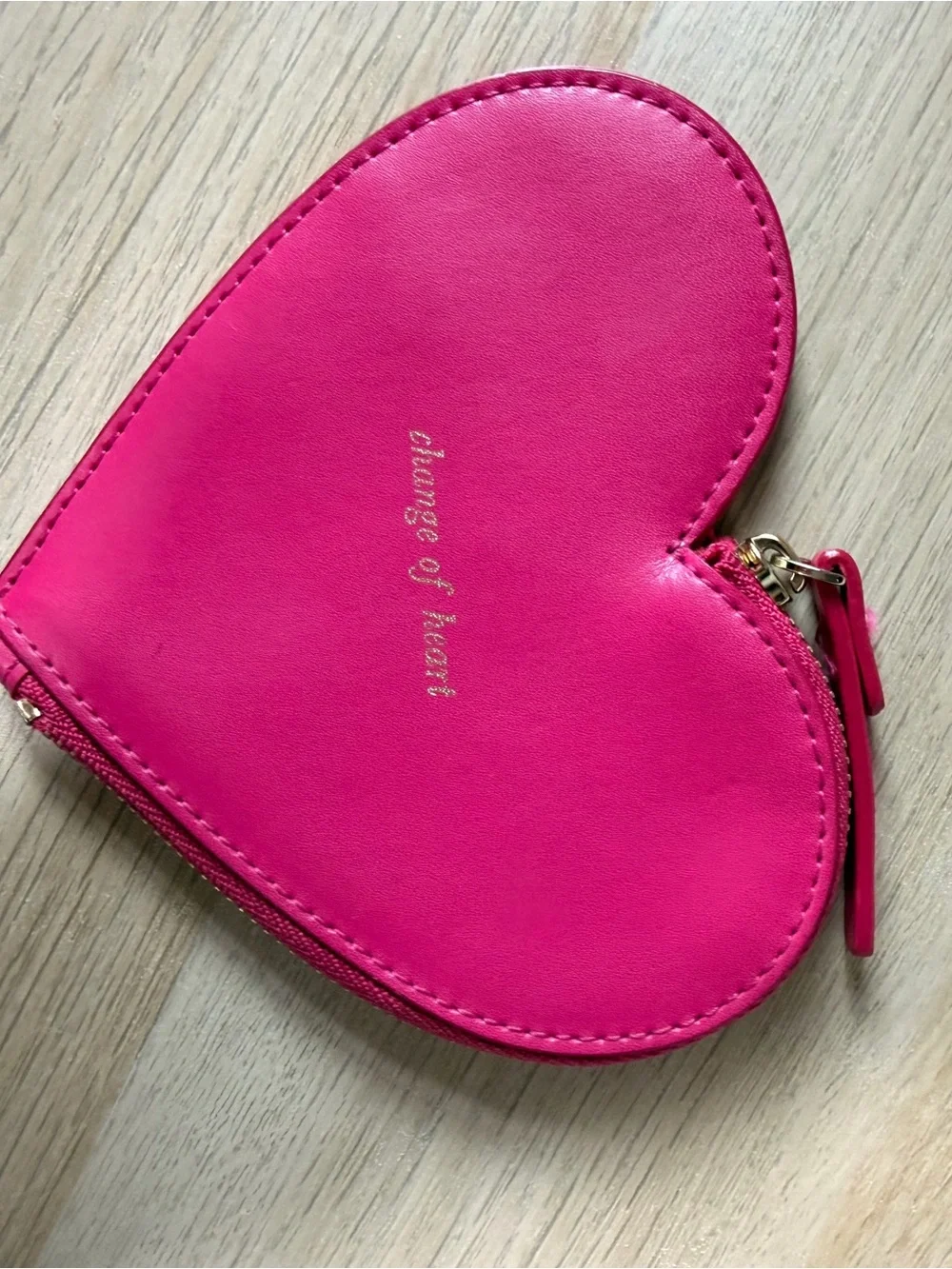 Kate Spade Pink Heart Zip Pouch -